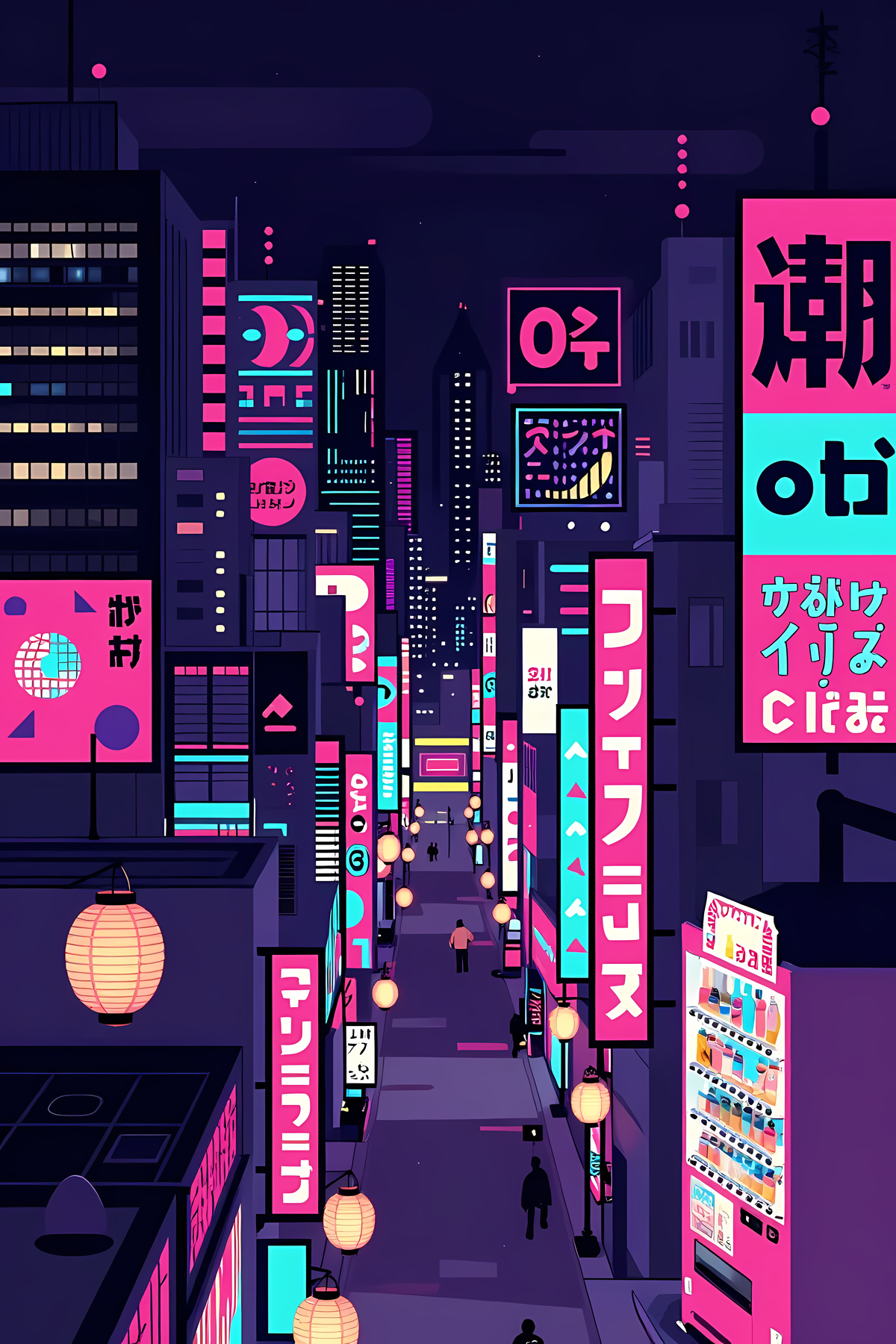 Neon Tokyo artwork by TheMellowick